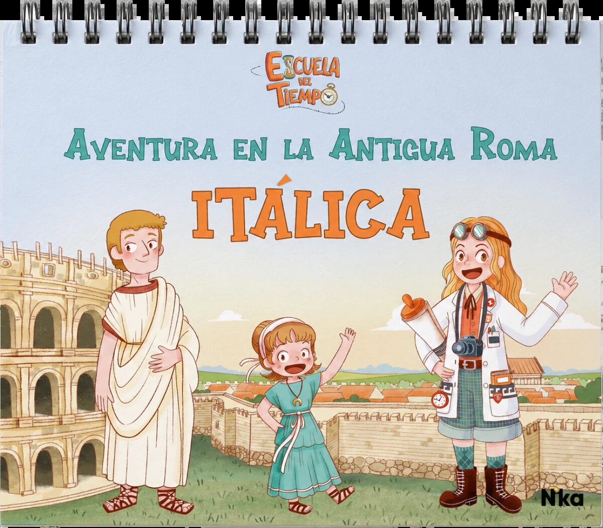 Portada del diario de a bordo de la Aventura en la Antigua Roma: Itálica